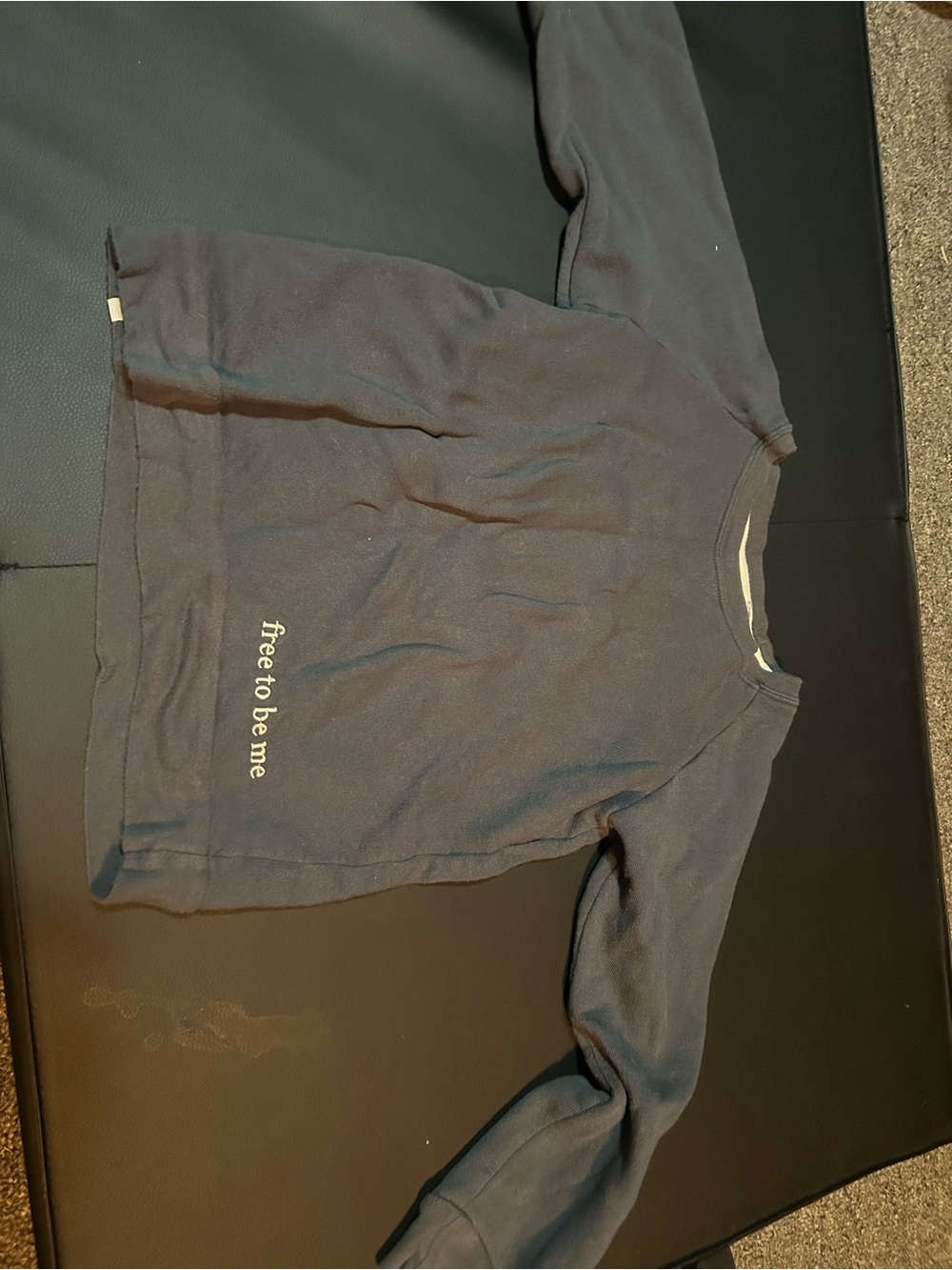 Kids' Blue Sweatshirt with "free to be me" Graphic